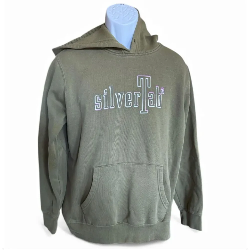 Mens Levi's Levis Silvertab Graphic Hoodie Mens S Olive Green Long Sleeve Logo -